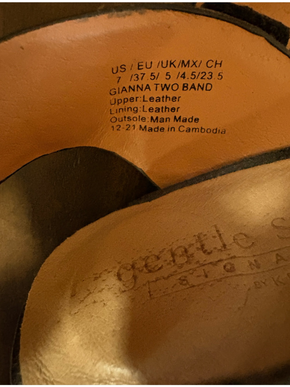 Gentle Sole By Kenneth Cole Women's Black Wedge Sandals, Size 7 (Original Box!) - Picture 7 of 9